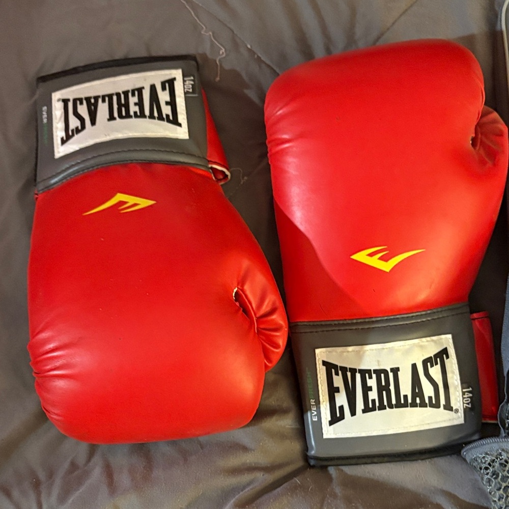 Everlast Vibrant Red Training Gloves